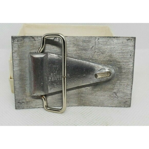 U.S Postage Lexington Concord 2 Cents Solid Pewter 1775-1925 Belt Buckle - Picture 4 of 10